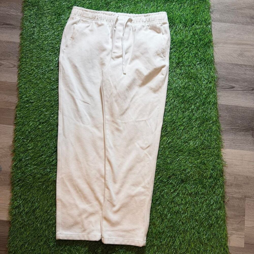 Zara Men's Cream and White Joggers-tracksuits